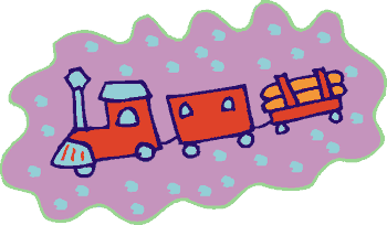 Toy Train on Rug