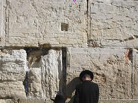 Praying at Kotel Wall