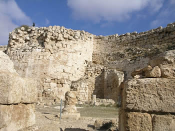 Inside the walls at Herodian